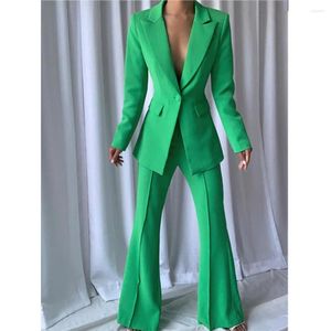 Pantaloni a due pezzi da donna Abbigliamento di lusso 2 Set Blazer Suit Tuxedo Elegant Office Ladies Abiti solidi Abiti 2023