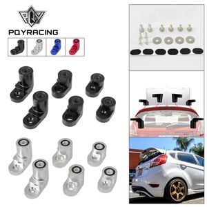 PQY - For 14-on Ford Fiesta ST Billet T-6061 Anodized Aluminum Bolt-on Rear Wing Spoiler Hatch Riser Lift Extension PQY-WSR022098