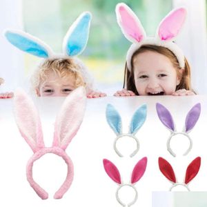 Party Hats Ups Easter Festive Hairbands Adt Kids Cute Rabbit Ear Headband Prop Plush Dress Costume Bunny Ears Hairband Wholesale Dro Dhrii