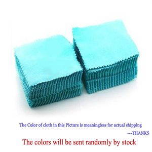 8cm x 8cm Cheapest Double Sides Cotton Flannels Fabric Jewelry Silver Cleaning Cloth Promotion Cleanner291k