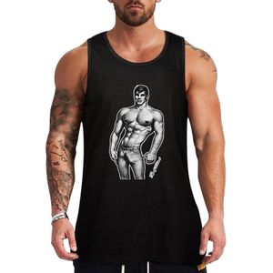 Mens Tank Tops Vintage Tom of Finland Sketch White Top Men Men Sleeveless Tee Summer Vest Man 230720