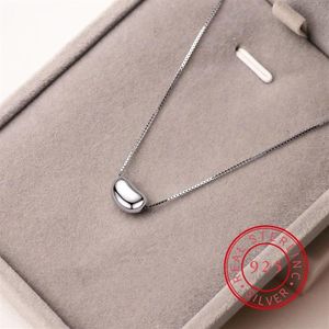 Kedjor Korea vintage guld silver färg stål titan acacia bönor hänge choker halsband smycken för kvinnor flickor292s