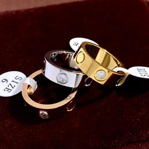 Kärleksring för kvinnor skruvringar för män is upp ringen diamant engagemang bröllop smycken kvinna 18k guld pläterade festtillbehör W246C