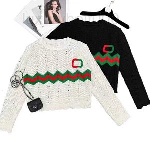 Женские свитеры дизайнер мода Женские вязаные вязаные вязаль