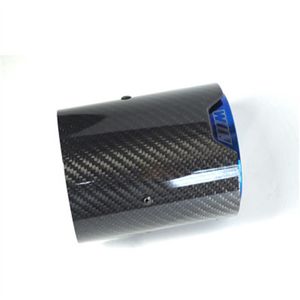 Mavi M Performans Paslanmaz Çelik Egzoz Uçları Otomatik Muffler Karbon Fiber Araba Boruları 1 PCS256F