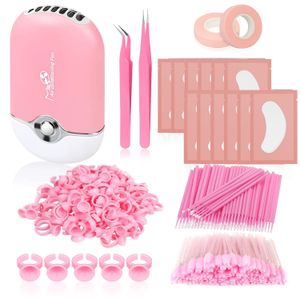 False Eyelashes Eyelash Extension Supplies Kit Fan Dryer Eye Pads Patches Tweezers Glue Rings Mascara Wands Micro Brushes Applicators 230720