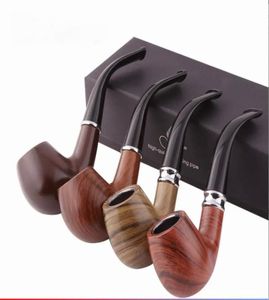 Smoking pipe Resin pipe imitation wood pipe iron pipe pot wood grain pipe cigarette set whole6504392 LL