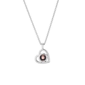 Bildhalsband Personlig anpassad PO Love Heart Projection Portrait Jewelry - Födelsedagsjubileum Minnesgåvor GI244S