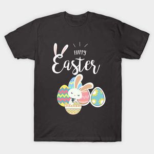 Eier Kaninchen Frohe Ostern – Ostertag Kurzarm-T-Shirt mit Rundhalsausschnitt