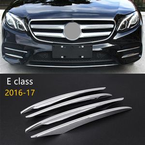 Chrome ABS Front Fog Lamp frame decoration 3D stickers for Mercedes Benz New E class W213 2016-17 Car accessories247H