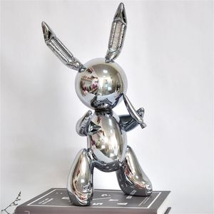 バルーンウサギ彫刻ホームデコレーションアートアンドクラフトガーデンデコレーションクリエイティブ彫像T200330310I