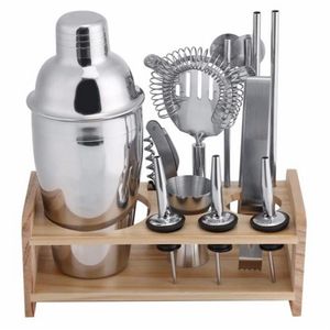 Professional Bartender Set 12Pcs 550ML Cocktail Shaker Set Hand Shaker Drink Fancy Jug Wine Mixer Party Bar Set Brewing Kit1916