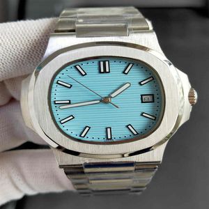 Nuovi arrivi Moda Orologi da uomo Movimento meccanico automatico Cinturino in acciaio inossidabile Orologi da polso da uomo Quadrante blu chiaro Alta qualità334S