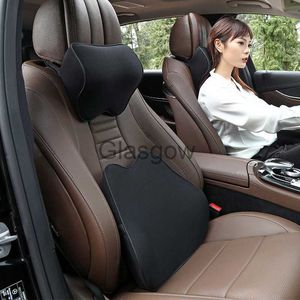 Seat Cushions Universal Car Headrest Neck Pillow Memory Cotton Car Neck Rest Cushion Waist Pillow Support Protector Breathable Car Accessories x0720