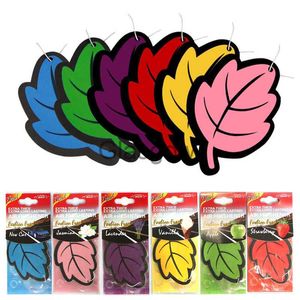 Samochodowe powietrze odświeżacz 6PCS Air Air Odświeżacz Naturalny zapach herbaciarnia Auto wiszące waniliowe perfumy zapachowy liść kształt akcesoria samochodowe wnętrza x0720