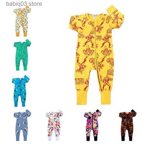 Jumpsuits 2023 Barnkläder Baby Jumpsuit Herr- och kvinnors baby romper nyfödda kläder Bomull Långärmad krypande kläder T230720