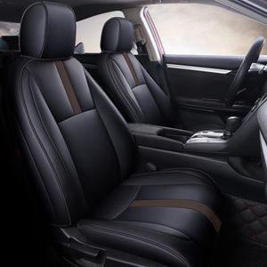 2021NEW Style Niestandardowe okładki fotelików samochodowych dla Honda Select Civic Luksusowe skórzane fotele Auto Wodoodporne przeciwpoślizgowe Zestaw Projekt Poślizg Inter286H
