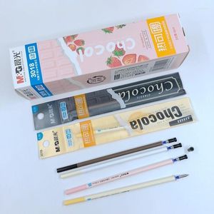 Mg söt raderbar penna påfyllning 0,38 mm stångblå bläck färg nib kawaii tecknad koreansk skola stationer barn gåva m3018