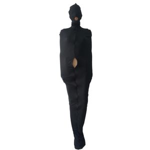 Kostymer cosplay unisex fetisch catsuit bodybag zentai sovsäck full bodysuit lycar mamma väska scen rekvisita borttagbar mask öppen mun