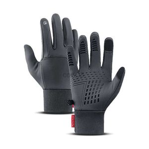Cycling Gloves Winter Gloves Men Cycling Bike Women Thermal Fece Cold Wind Waterproof Touch Screen Bicyc Warm Outdoor HKD230720
