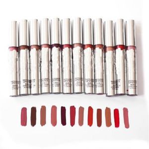 12 Pieces Vault Liquid Lipstick Set Holiday Edition Matte Lip Gloss Cosmetic Gift Collection Natural Long-lasting Waterproof Lipgl208B