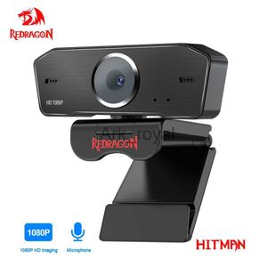 Webcams Redragon GW800 HITMAN USB HD WebCam Builtin Microphone Smart 1920 x 1080p 30fps Web Cam Camera for DesktopラップトップPCゲームJ0720
