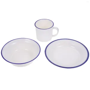 Dinnerware Sets Bowls Plates Plate Bowl Enamel Melamine Coffee Mug Cup Dinner Tableware Appetizer Serving Dish Soup Cups Salad