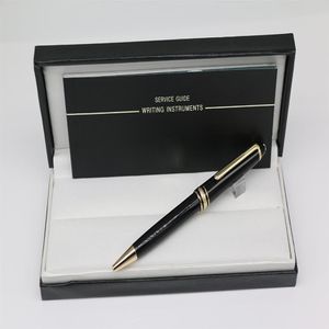 Black body color Ballpoint pen gold silver trim with Serial Number school office stationery Writing For business Gifts239c