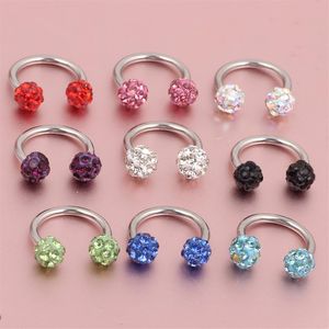 Piercing Nose Horseshoe Titanium Piercing Jewelry Nose Body Jewelry Multi Colors Titanium Piercing 50PCS LOT342N