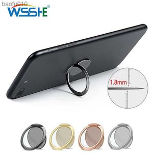 Ultra-tunn metallstenttillbehör Mobiltelefon Holder Stand Finger Ring Magnetic för iPhone 8 7 6 Xiaomi Mi8 5 Plus smartphones L230619