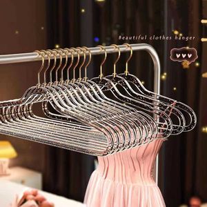 Hangers Racks New 10/20pcs Hanger Glitter Clear Non Coat Hanger Clothes Organizer Wardrobe Adults Drying Rack