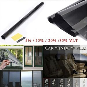 Professionell svart bilfönster tonfilm Roll Scratch Resistant Roll 50% VLT för Auto Home Car Glass Sticker 50 300CM253K