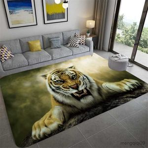 Tapetes Tapete Estampado Tigre Branco Sala de Estar Tapete Antiderrapante Quarto Moderno Decoração para Casa Tapete de Ioga Grande Tapete Decoração Alfombras R230720