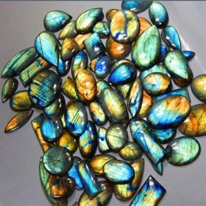 30CT toppkvalitet naturlig multi brand labradorite helhet cabochon ädelsten266k