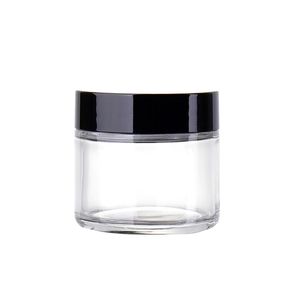 60 ml Clear Glass Cosmetic Jar Pot - 60g Skin Care Cream Refillable Bottle Cosmetic Container Makeup Tool for Travel Packing184b
