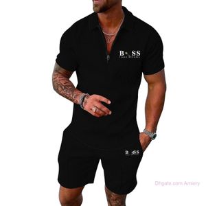 Summer Men's Tracksuit Designer Clothing Mens Trakcsuits 3D Digital Printed Polo Shirt Topps Hoodie Pants Shorts Set Casual Fashionable