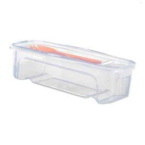 Garrafas de armazenamento Recipientes de macarrão de microondas Fogão Resistente ao calor Transparente Com orifício de drenagem Cozinha para dormitórios