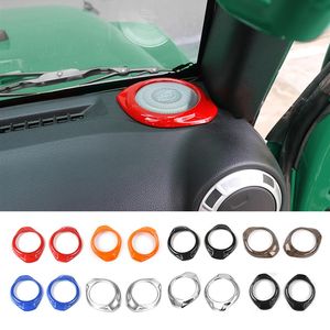 Автомобиль колонна колонна рог-динамика декоративные кольца обложки, подходящие для Jeep Wrangler 2015-2016 Car Inerior Accessories Styling213k