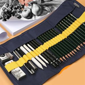 Sketch pencil set beginner painting drawing tools professional students with art supplies painting adult full whole2096