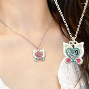 Chains Y2K Butterfly Pendant Necklace For Balala Little Magic Anime Fairy Necklaces Female Trend Fashion Jewelry Party Gift