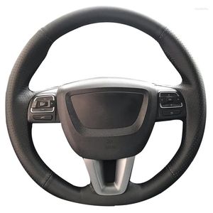 Steering Wheel Covers Customized Original DIY Car Cover For Seat Leon Alhambra Toledo 2011 2010 2012 Artificial Leather Wrap