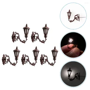 Wall Lamp 5 Pcs Suite Sand Table Decorative LED Outdoor Lights Miniature Scene Stainless Steel Plus Abs Materials Miniatures