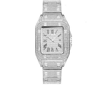 3D36 Fashion Watch Square med mäns högklassiga kvarts diamant304k