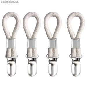 4 Packs Hanging Tea Towel Clips Towel Hangers Rack Hand Towel Hook Cloth Hanger Holder Brackets Braided Cotton Loop L230704