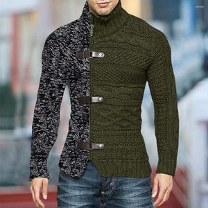 Men's Sweaters Men Sweater Coat Long Sleeves High Collar Knitwear Neck Protection Sueter Turtleneck Autumn Ropa Hombre