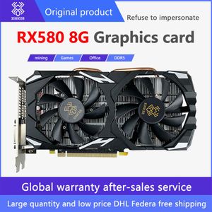 Xingke Original Authentic Mining Grapercard RX 580 8GB 256BIT 2048SP GDDR5 подходит для игрового офиса AMD RADEON SERIE