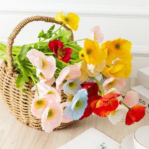 Dekorativa blommor Simulerade Flocking Morning Glory Home Decoration Placement Floral Silk Artificial Faux Beauty Yu