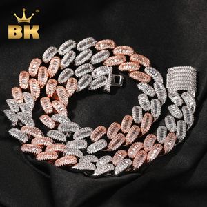 Armreif BLING KING 15mm Miami Kubanische Kette Halskette Hochwertige Micro Shop Zirkonia Hip Hop Mode Charm Herrenschmuck Geschenk 230719