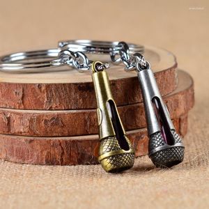 Клавичный микрофон Microphone Kepchain KTV Metal Alloy Creative Gift Key Кольцо для отправки Maiba мужского и подруги мужчин и подруги