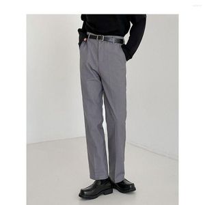 Ternos masculinos primavera outono moda reta casual negócios calças compridas terno masculino cintura elástica calças formais D20